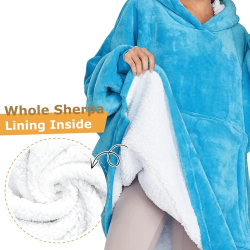 Vista 3 de Catalonia Sudadera con capucha de gran tamaño, sudadera con capucha de sherpa, regalo para ella