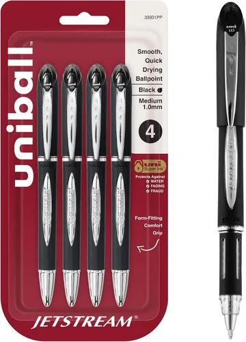 Vista 8 de Bolígrafo uniball Jetstream de punta fina (0.7mm), azul