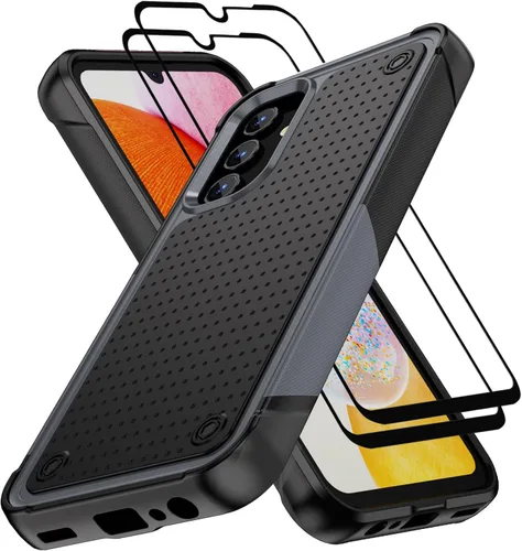 Vista 39 de Jeylly Funda compatible con Samsung Galaxy A12, Samsung Galaxy A12 con protector de pantalla de vidrio templado, protección contra caídas de grado A