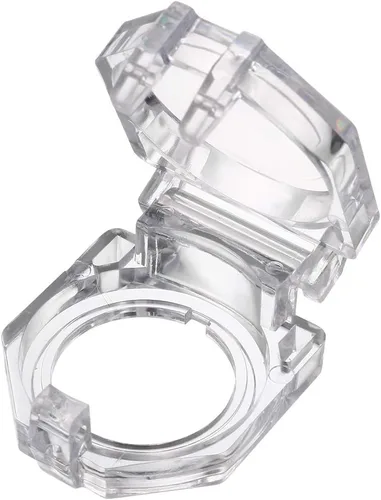 Vista 2 de uxcell 2 protectores de plástico transparente para interruptor de botón de 0.866 in de diámetro
