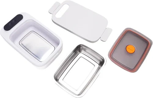 Vista 4 de Yinhing Fiambrera eléctrica para adultos, calentador de alimentos portátil de acero inoxidable 304, con batería de 14000 mAh para oficina, coche