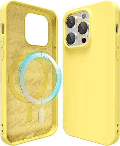 Vista 62 de oakxco Funda de silicona para iPhone 12 Pro Max, magnética, compatible con carga inalámbrica Magsafe, cubierta protectora de goma suave y delgada