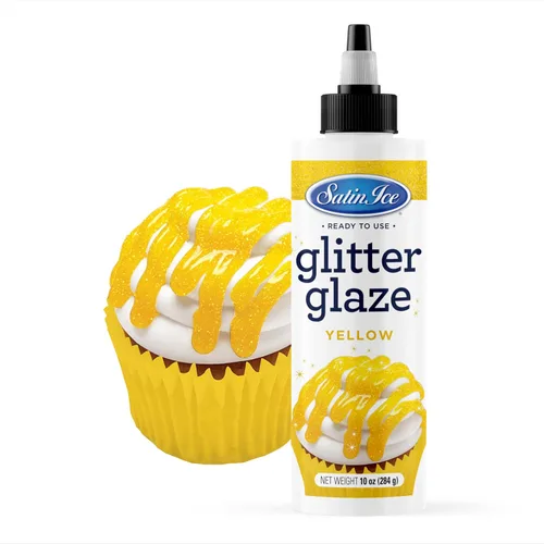 Vista 8 de Satin Ice Esmalte de purpurina negra (botella de 10 onzas) para decorar pasteles, cupcakes, brownies y donas