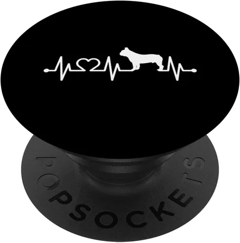 Vista 6 de Heartbeat Bulldog francés Pulse ECG Bouledogue PopSockets MagSafe PopGrip para iPhone