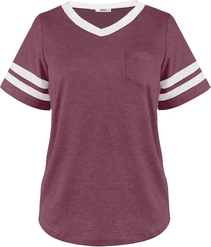 Vista 3 de OMSJ - Camisetas de manga corta para el verano para mujer