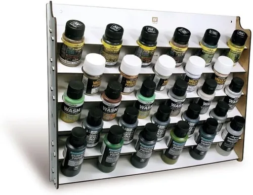 Vista 9 de Vallejo - Expositor de Pintura Montado en Pared para la Organización de Pinturas Acrílicas para Modelos a Escala y Miniaturas Contiene 43 Botellas
