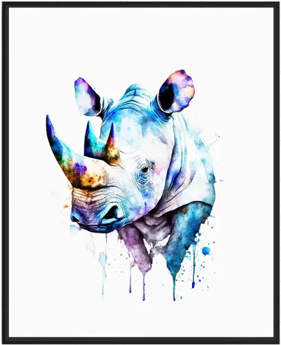 Vista 21 de WIldlife - Póster impreso de pez pescador, impresiones abstractas de animales de acuarela, obras de arte de naturaleza para sala de estar