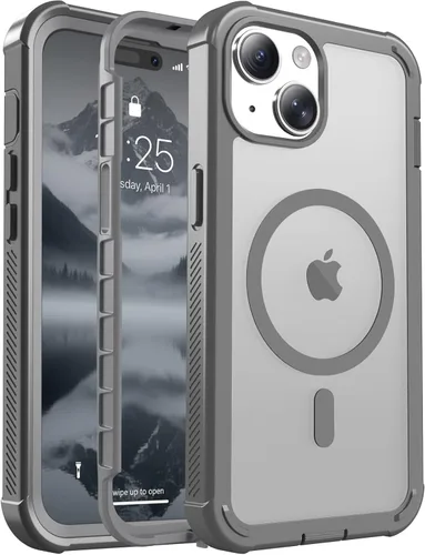 Vista 16 de jaroco - Funda magnética compatible con MagSafe para iPhone 11 de 6.1 pulgadas; protección de grado militar contra caídas, de doble capa