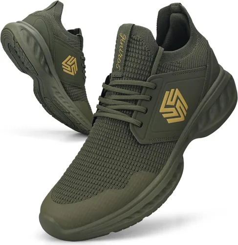 Vista 3 de Giniros Mens Running Shoes Slip On Walking Shoes Non Slip Work Shoes Comfy Breathable Lightweight Fashion Tennis Gym Sneakers