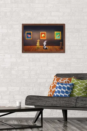 Vista 13 de Trends International Lucia Heffernan Art - Póster de pared de museo del perro, 22.375 x 34 pulgadas, versión enmarcada en negro Versión con marco