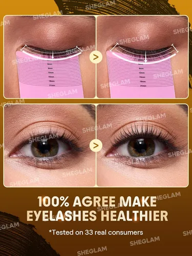 Vista 9 de SHEGLAM Máscara de pestañas todo en uno de 24k con volumen multiefecto de larga duración