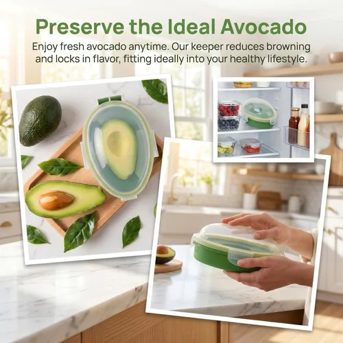 Vista 8 de DOITOOL Aguacate Keeper, contenedor de almacenamiento de aguacates, soporte reutilizable para ahorrador, recipiente de silicona para refrigerador