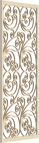 Vista 148 de 9 3/8"W x 24 3/8"H x 1/4"T Marilla Decorativos Paneles de Pared de Madera Calado, Abedul