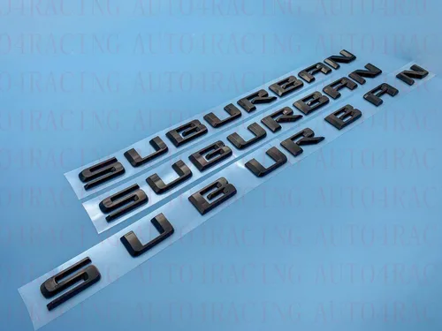 Vista 9 de 3 piezas de emblemas Suburban 3D letras distintivo adhesivo de nombre matrícula de reemplazo para 2019 2020 2021 2022 2023 Suburban genuino 84910061