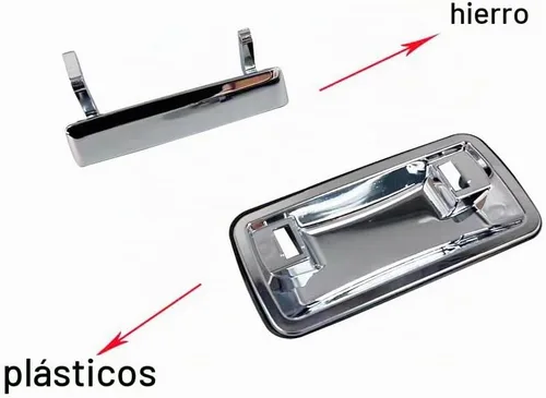 Vista 2 de Medio metal cromado, 1 par de manijas de puerta delantera y exterior compatible con Chevy S10 Sonoma 1994-2004 Blazer
