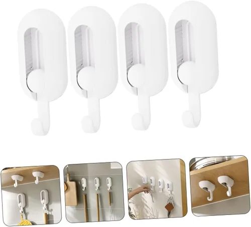 Vista 9 de 4 ganchos universales giratorios para toallas, gancho para toallas, colgador de pared, faroles, colgador de cocina, ganchos para colgar en la pared