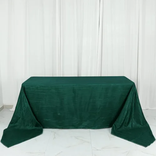Vista 54 de Tableclothsfactory Mantel rectangular de tafetán arrugado de acordeón azul polvoriento, de 60 x 102 pulgadas, perfecto para ceremonias de boda