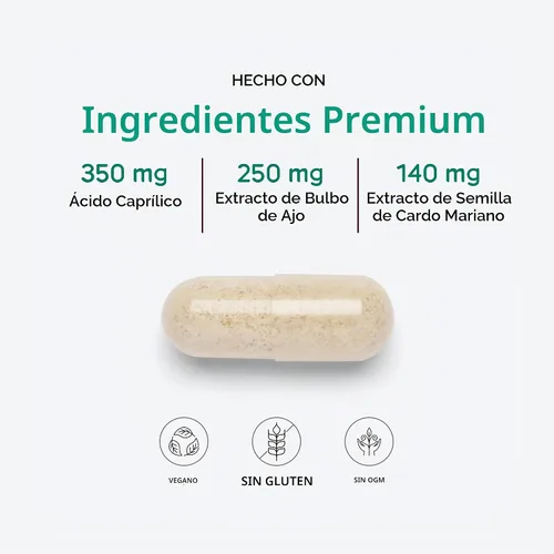 Vista 9 de Vitanica Candidastat, Apoyo Equilibrado, Vegano, 60 Cápsulas