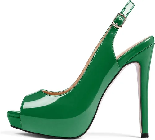 Vista 2 de YODEKS Zapatos de vestir de fiesta con plataforma y tacón alto para mujer