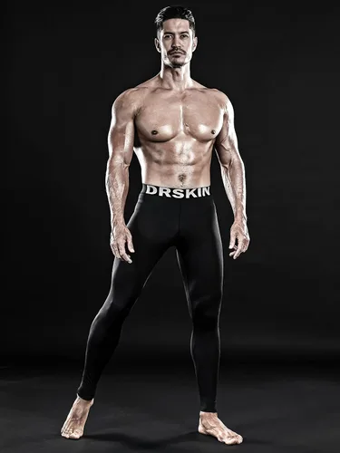 Vista 8 de DRSKIN - Pantalones deportivos de compresión para hombre, leggings, mallas deportivas, capa base para correr o entrenamiento atlético activo paquete