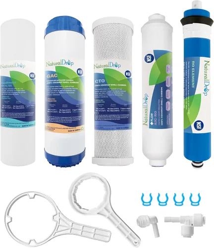Vista 7 de Reemplazo de filtros de agua RO de ósmosis inversa de 3 etapas con certificación NSF Universal 10 "Sistema de filtro de agua compatible