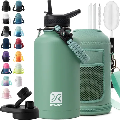 Vista 81 de DYSANKY Botella de agua aislada de 32 onzas, metal al vacío de acero inoxidable grueso, jarra de agua deportiva portátil para gimnasio y senderismo