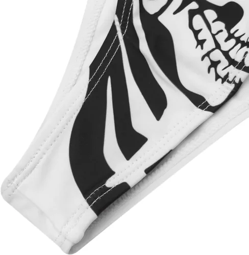 Vista 50 de AIBEARTY Traje de baño de dos piezas con estampado de calaveras para mujer, conjunto de bikini triangular de corte alto para fiesta, festival