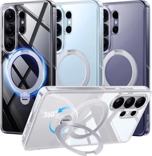 Vista 16 de CASEKOO - Carcasa para Samsung Galaxy S26 Ultra, 360 Spin Stand Fit for MagSafe, 18FT MIL-STD Protection, Shockproof Invisible Ring Holder Matte