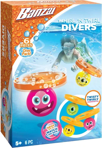 Vista 8 de BANZAI Juego de buceo de 3 piezas Splash 'N Go Mermaid Water/Pool Toy