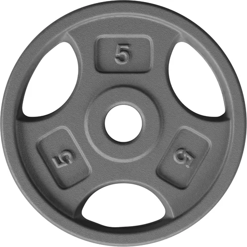 Vista 11 de Yes4All Placas de peso de agarre estándar de 1 pulgada, hierro fundido con varios tamaños de 2.5 libras a 35 libras para entrenamiento de fuerza