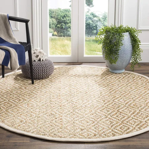 Vista 9 de SAFAVIEH Natural Fiber Collection - Alfombra decorativa de 2 x 3 pies, marfil y natural, yute hecho a mano, ideal para zonas de alto tráfico