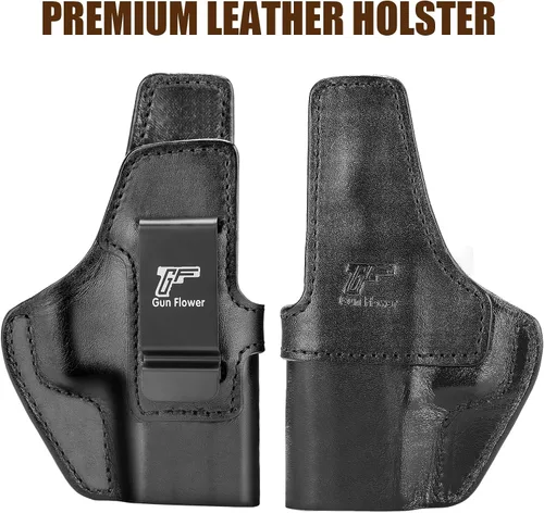 Vista 5 de GUN & FLOWER IWB Leather Holster for Taurus G3C/ G2C/ G2S/ G3C Toro/ TX22 Compact/ PT111/ PT140 - Optic Ready Available, Inside Waistband Concealed