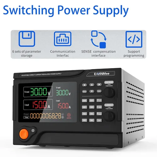 Vista 2 de Fuente de alimentación CC 30V 150A, 4500W de alta potencia, programable variable ajustable, conmutación regulada, fuente de alimentación de banco