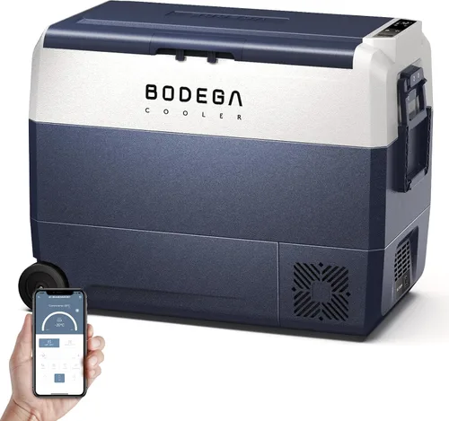 Vista 11 de BODEGACOOLER Refrigerador de Coche de 12 Voltios, Congelador Portátil de 38 Cuartos de Galón, Refrigerador para Coche de Doble Zona con Control por