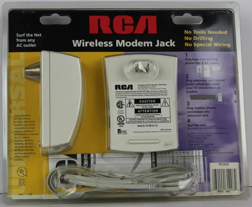 Vista 3 de RCA Conector de módem inalámbrico compatible con identificación de llamadas RC930