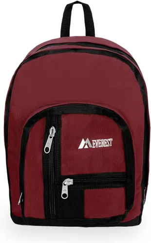 Vista 2 de Everest Mochila con doble compartimento principal, Borgoña, Mochila con doble compartimento principal