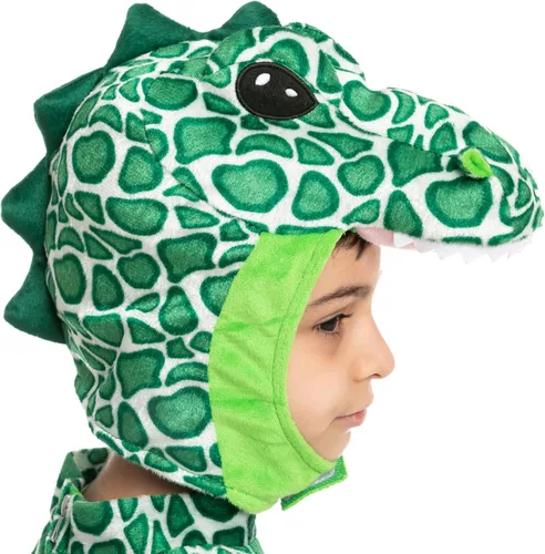 Vista 4 de Spooktacular Creations Child Realistic T-Rex Green-spotted dinosaur Costume for Unisex Toddler Kids Halloween Dress Up Party