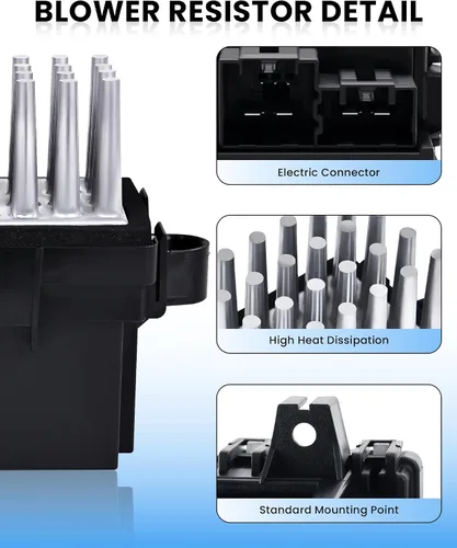 Vista 6 de Resistencia de motor soplador compatible con selectos Chevy Silverado Suburban Tahoe Camaro Equinox/GMC Sierra