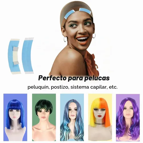 Vista 6 de Goiple 40 piezas de cinta para pelucas, adhesivo impermeable de doble cara para pelucas de encaje, tiras de cinta para peluca frontal de encaje