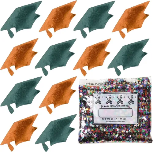 Vista 160 de Confetti Grad Cap Negro, Azul Marino Combo - 2 bolsas de media onza (1 oz)