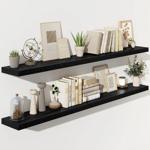 Vista 10 de Fun Memories Estantes flotantes – Estante de pared de 9.3 pulgadas de profundidad para decoración y almacenamiento – Estantería de exhibición