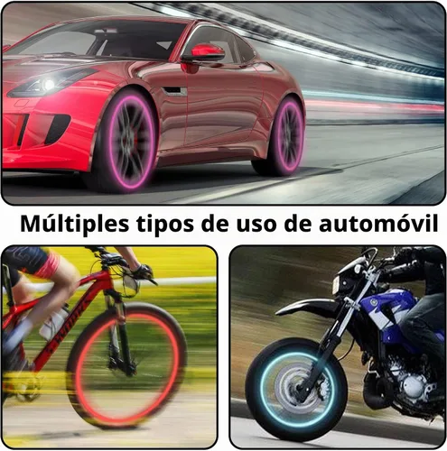 Vista 7 de 16 tapas fluorescentes para válvulas de neumáticos, tapa de válvula de aire para rueda auto luminosa, accesorios de decoración universales