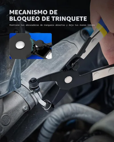 Vista 4 de Orion Motor Tech 9 alicates de abrazadera de manguera para mangueras de combustible y agua, kit de removedor de abrazadera de manguera de largo