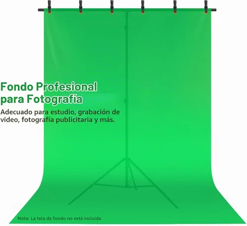 Vista 5 de Neewer Kit de soporte de fondo en forma de T, soporte de trípode ajustable de 8.5 pies de alto y barras transversales de 5 pies/1.5m de ancho con 6