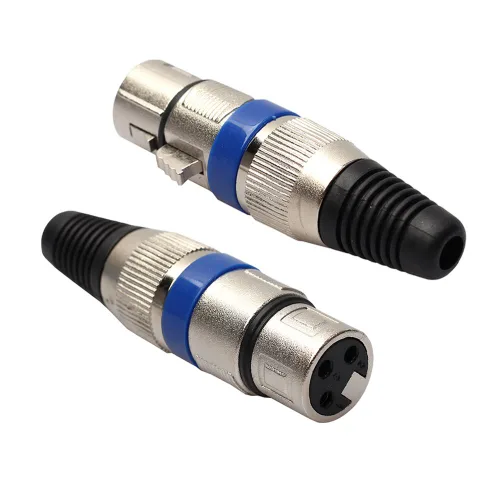 Vista 2 de VizGiz Paquete de 4 conectores XLR macho y hembra adaptador de cable de conector de micrófono de 3 pines conector de conector de audio DMX mezclador