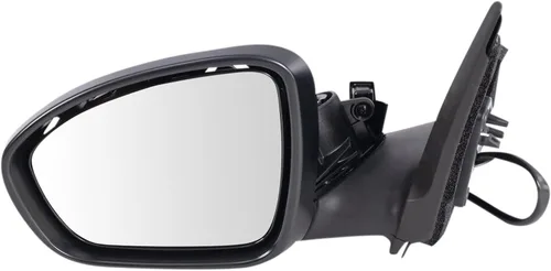Vista 100 de TRQ Espejo plegable con calefacción eléctrica del lado del conductor con indicador de punto ciego pintura a juego negro liso compatible con Kia
