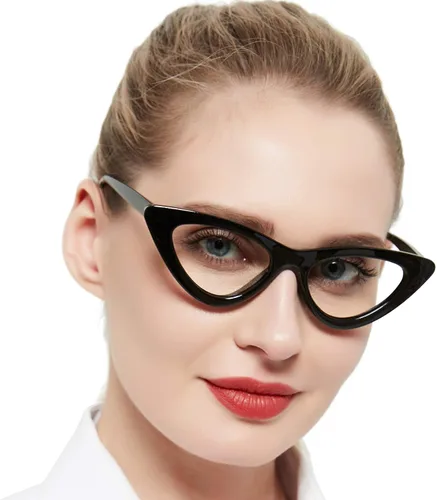 Vista 8 de Gafas de lectura únicas para mujer, con bloqueo de luz azul, estilo retro de ojo de gato