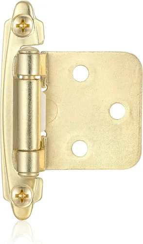 Vista 19 de 4 Pack (2 Pares) Bisagras de cierre automático de latón antiguo para puerta de gabinete de cocina, 1/2" de superposición (variable) Bisagras