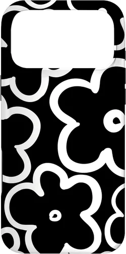 Vista 22 de Cute Flower Pattern Large Wildflower Black and White Floral Case for iPhone 17