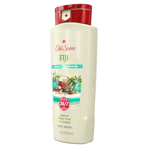 Vista 3 de Old Spice Fresher Collection Fiji - Gel de baño para hombre, 16 onzas (paquete de 2)